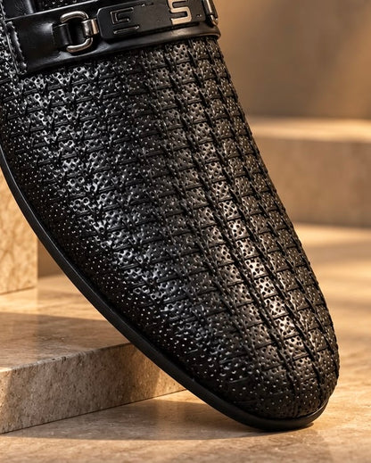 Black Needle-Work Shoe